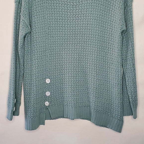 Soft Surroundings Touch of Cashmere Leander Sweater Size XL Sea Foam Green NEW - Picture 4 of 12